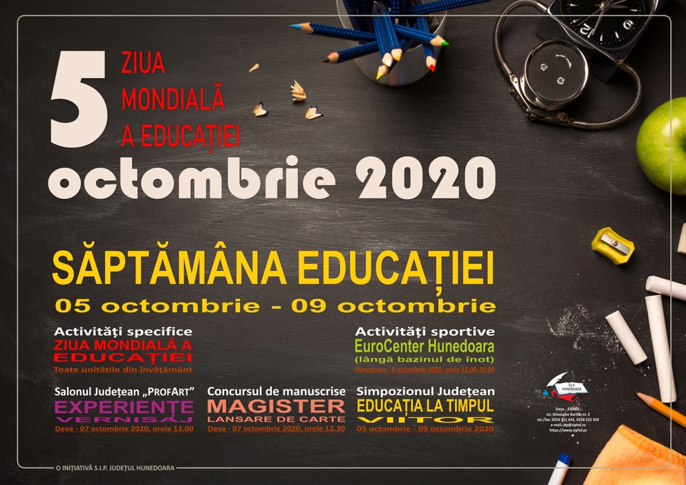 Săptămâna Educației: 5-9 octombrie 2020